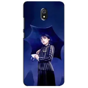 Чохол з картинкою Венсдей на Xiaomi Redmi 8A (Венсдей з парасолькою)