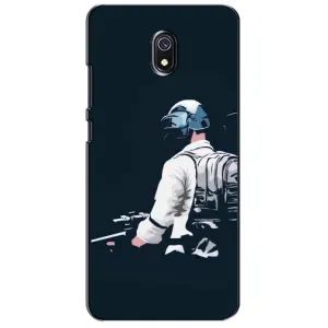 Силиконовый чехол с картинкой "Герой Pubg" на Xiaomi Redmi 8A (В экиперовке)