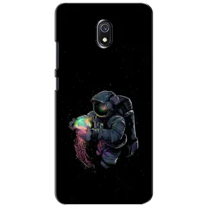 Силиконовый Чехол с принтом "Космонавты" на Xiaomi Redmi 8A (В руках земля)