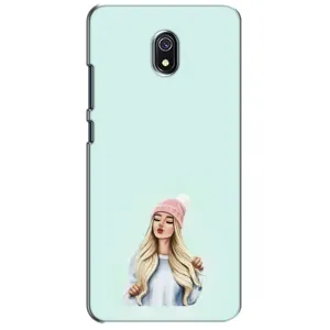 Силіконовый Чохол на Xiaomi Redmi 8A з картинкой Модных девушек (В шапці)