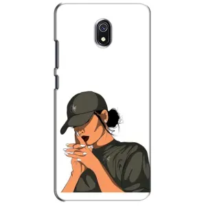 Силіконовый Чохол на Xiaomi Redmi 8A з картинкой Модных девушек (У зеленому)