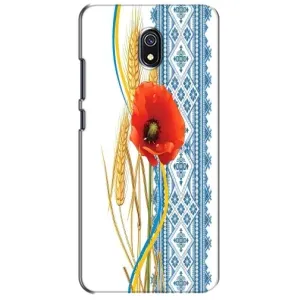 Силиконовый Чехол на Xiaomi Redmi 8A с картинкой Вышиванки (Вышиванка с цветком)
