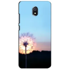 Силиконовый Чехол с одуванчиками на Xiaomi Redmi 8A (Закат с одуванчиком)
