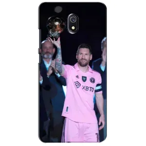 Чехлы Лео Месси в Майами на Xiaomi Redmi 8A (Золотой мяч Месси)