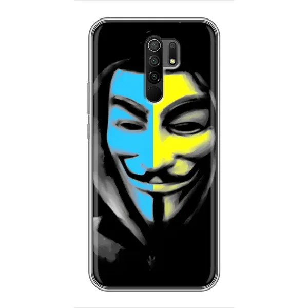 Чехол с рисунком «Анонимус патриот» для Xiaomi Redmi 9 Чехол с рисунком «Анонимус патриот» для Xiaomi Redmi 9