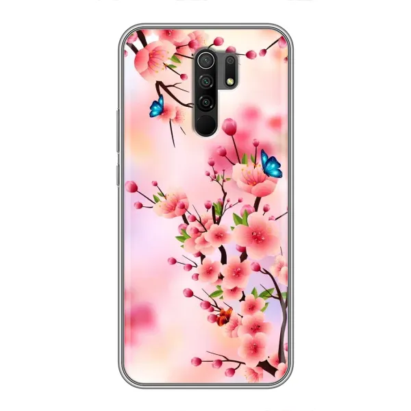 Чехол с рисунком «Бабочки на сакуре» для Xiaomi Redmi 9 Чехол с рисунком «Бабочки на сакуре» для Xiaomi Redmi 9