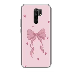 Чохол банти для Xiaomi Redmi 9 (Бант на рожевому)