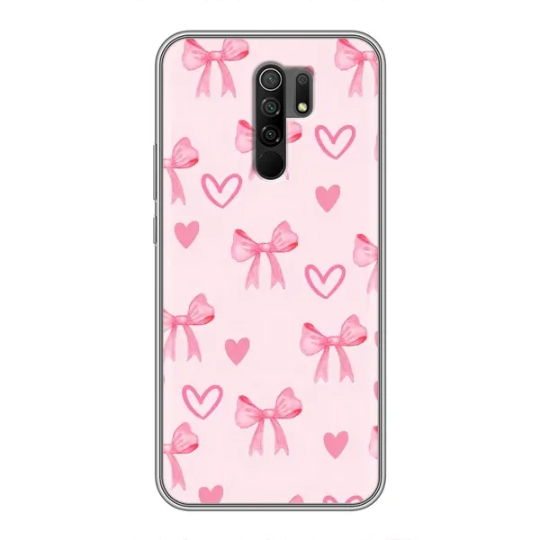 Чехол с рисунком «Бантики и сердечки» для Xiaomi Redmi 9 Чехол с рисунком «Бантики и сердечки» для Xiaomi Redmi 9