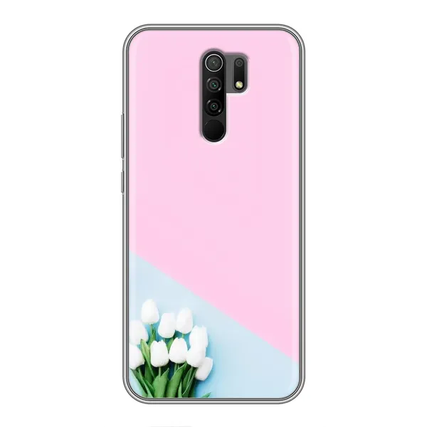 Чехол с рисунком «Белые тюльпаны» для Xiaomi Redmi 9 Чехол с рисунком «Белые тюльпаны» для Xiaomi Redmi 9