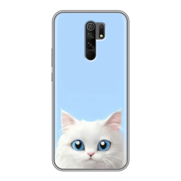 Чехол с рисунком «Белый кот» для Xiaomi Redmi 9 Чехол с рисунком «Белый кот» для Xiaomi Redmi 9