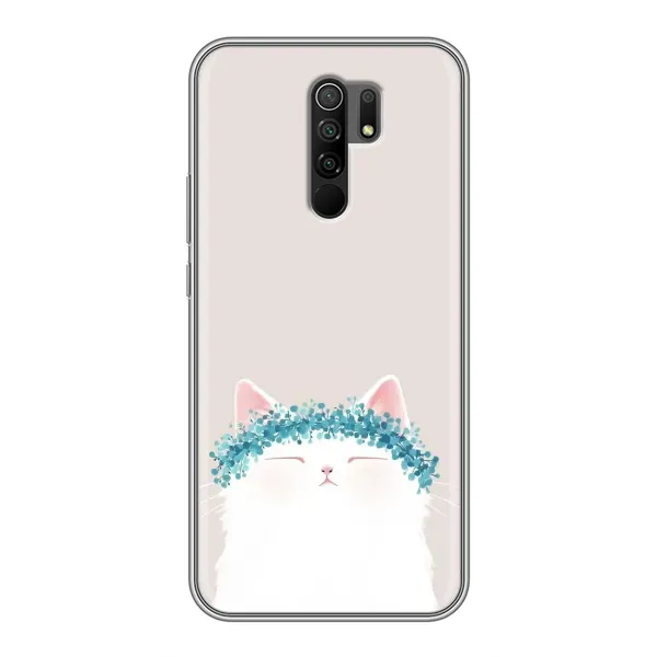 Чехол с рисунком «Белый котик» для Xiaomi Redmi 9 Чехол с рисунком «Белый котик» для Xiaomi Redmi 9