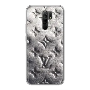 Текстурный Чехол Louis Vuitton для Редми 9 (Бежевый ЛВ)