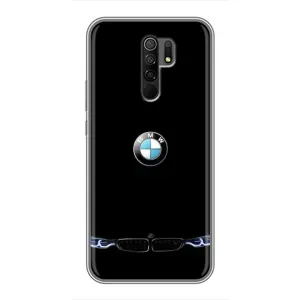 Силіконовий бампер з картинкою машини на Xiaomi Redmi 9 (Чорний BMW)