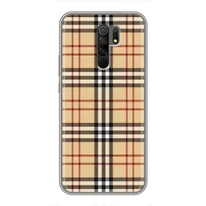 Чехол с Брендами одежды на Редми 9 (Burberry стиль)