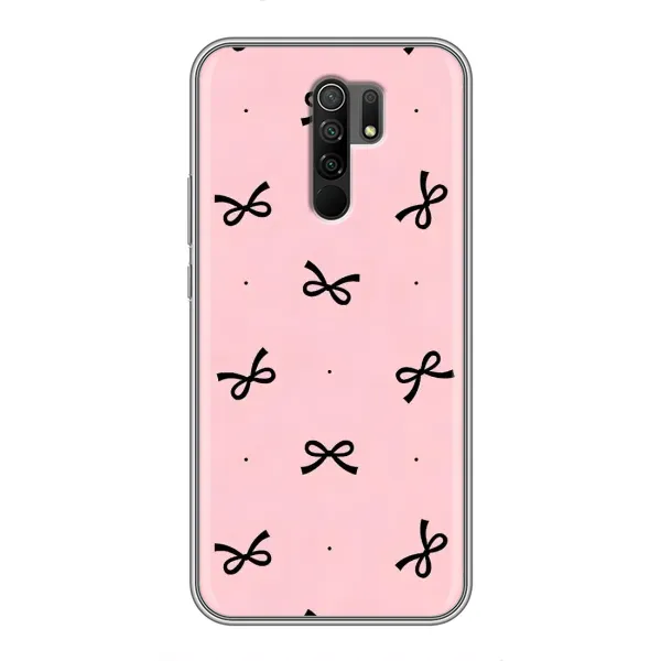 Чехол с рисунком «Черные бантики» для Xiaomi Redmi 9 Чехол с рисунком «Черные бантики» для Xiaomi Redmi 9
