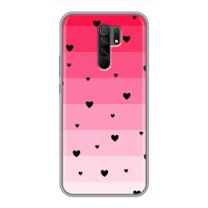 Чехлы с тематикой "Маленькие Сердечки" на Xiaomi Redmi 9 (Чорные сердечки)