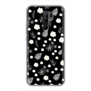 Чехлы с тематикой "ЦВЕТЫ" на Xiaomi Redmi 9 (цветение на чорном)