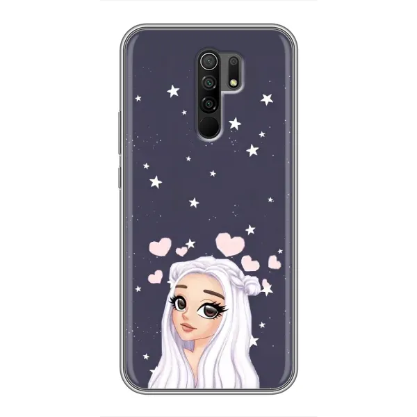Чехол с рисунком «Девушка и сердечки» для Xiaomi Redmi 9 Чехол с рисунком «Девушка и сердечки» для Xiaomi Redmi 9