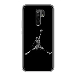 Силиконовый Чехол Nike Air Jordan на Редми 9 (Джордан)