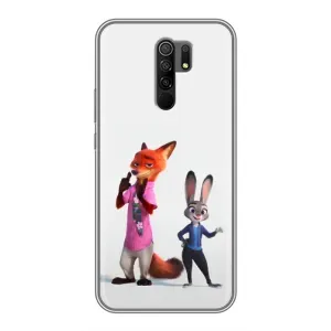 Силиконовый чехол с принтом Зоотрополіс для Xiaomi Redmi 9 (Джуди и Ник)