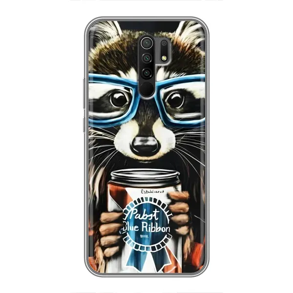 Чехол с рисунком «Енот в очках» для Xiaomi Redmi 9 Чехол с рисунком «Енот в очках» для Xiaomi Redmi 9