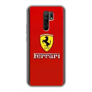 Силіконовий бампер з картинкою машини на Xiaomi Redmi 9 (Ferrari Logo)