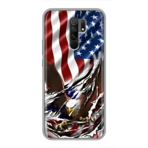 Чехол Флаг USA для Xiaomi Redmi 9 (Флаг USA)