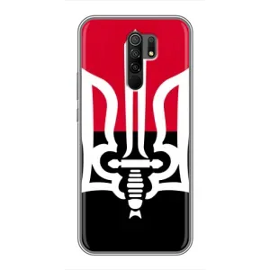 Чехлы УПА (Красно-Чёрный) на Xiaomi Redmi 9 (Герб Украины)