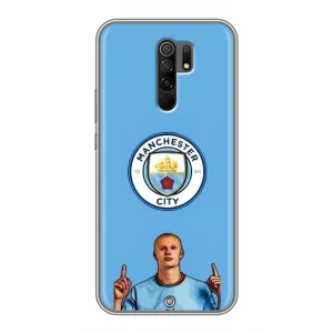 Чохли з принтом на Xiaomi Redmi 9 Футболіст (Холанд Манчестер Сіті)