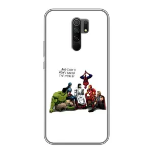 Чехлы для Xiaomi Redmi 9 (Для Христиан) (Иисус супергерой)