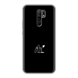 Чохол з картинками на чорному фоні для Xiaomi Redmi 9 (Книжки)