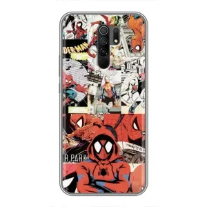 Чехол Супергерой Человека Паука на Xiaomi Redmi 9 (Комикс Паука)