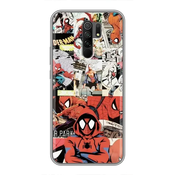 Чехол с рисунком «Комикс Паука» для Xiaomi Redmi 9 Чехол с рисунком «Комикс Паука» для Xiaomi Redmi 9