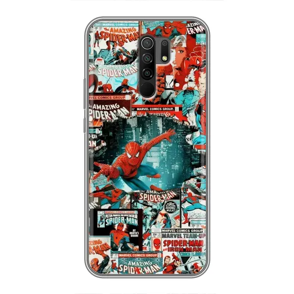 Чехол с рисунком «Комиксы Человек Паук» для Xiaomi Redmi 9 Чехол с рисунком «Комиксы Человек Паук» для Xiaomi Redmi 9