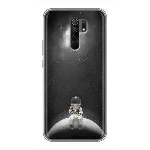Силиконовый Чехол с принтом "Космонавты" на Xiaomi Redmi 9 (Космонавт романтик)