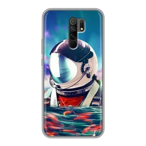 Силиконовый Чехол с принтом "Космонавты" на Xiaomi Redmi 9