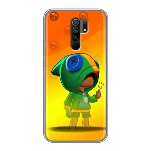 Чохол Бравл Старс для Xiaomi Redmi 9 (LEON в кофті)