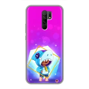 Чохол Бравл Старс для Xiaomi Redmi 9 (Леон у костюмі Акули)