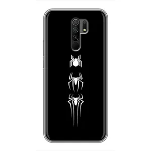 Чехол Супергерой Человека Паука на Xiaomi Redmi 9 (Лого паука)