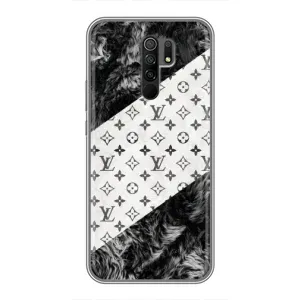 Чехол Стиль Louis Vuitton на Xiaomi Redmi 9 (LV на белом)