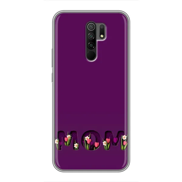 Чехол с рисунком «Мама с цветами» для Xiaomi Redmi 9