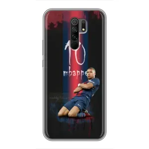 Чехол (TPU) с Футболистом на Xiaomi Redmi 9 (MBAPPE 10)