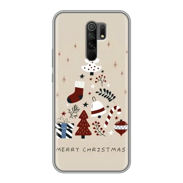 Чехол с рисунком «Merry Christmas» для Xiaomi Redmi 9 Чехол с рисунком «Merry Christmas» для Xiaomi Redmi 9