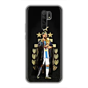 Чехлы Лео Месси Аргентина для Xiaomi Redmi 9 (Месси король)
