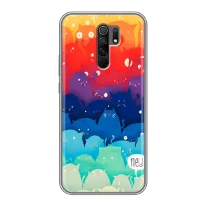 Силиконовый чехол с котиком для Xiaomi Redmi 9 (Mew)