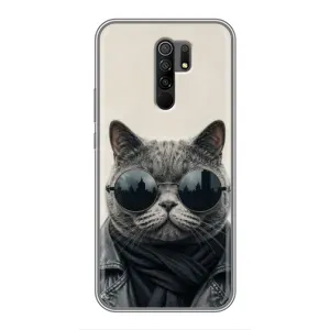 Чехол на тематику: Коты для Xiaomi Redmi 9 (Модный кот)