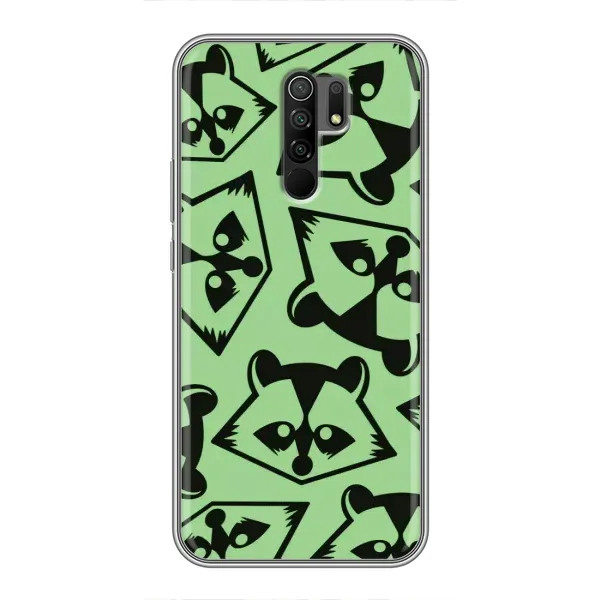 Чехол с рисунком «Мордочки Енота» для Xiaomi Redmi 9 Чехол с рисунком «Мордочки Енота» для Xiaomi Redmi 9