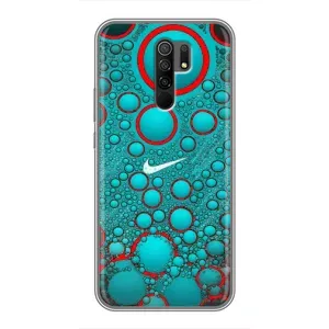 Силиконовый Чехол на Xiaomi Redmi 9 с картинкой Nike (Найк зеленый)