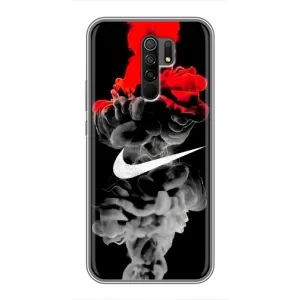 Силиконовый Чехол на Xiaomi Redmi 9 с картинкой Nike (Nike дым)