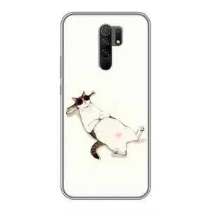 Чехол на тематику: Коты для Xiaomi Redmi 9 (Отдых)